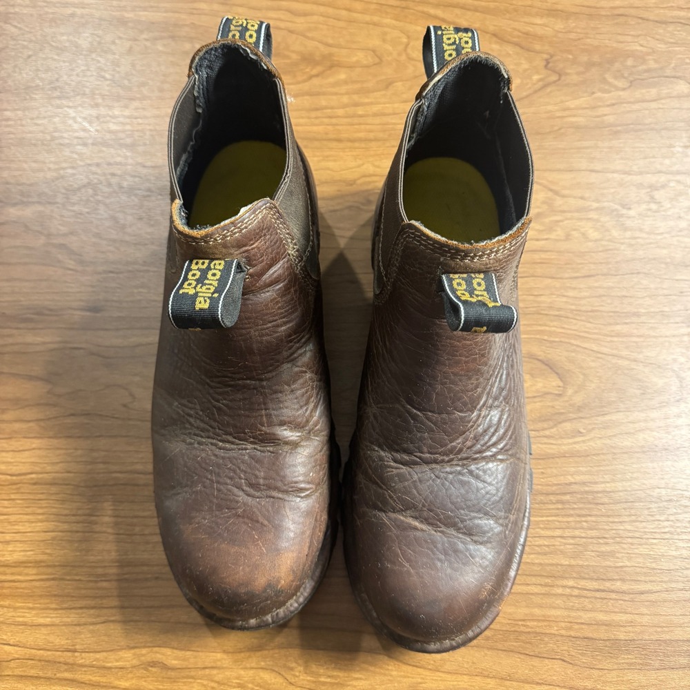 Georgia Boot Carbo-Tec LTX Waterproof Chelsea Brown Leather Work Boots GB00433 8